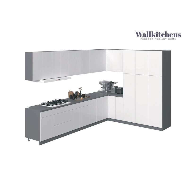 Kitchen Timeless Collection White Gloss Color Base Size 12Ft Wide - 144x102