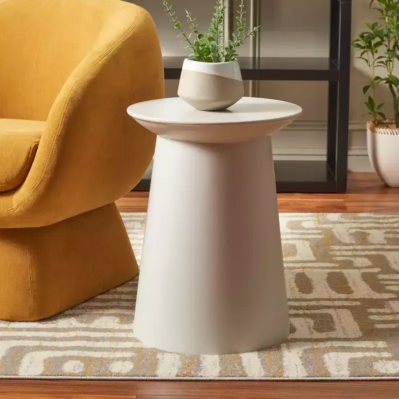 Rivia Round Accent Table - ACC4613 - Warm Grey - Safavieh