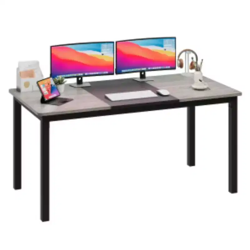 Black & Grey Industrial Single-Person Writing Desk