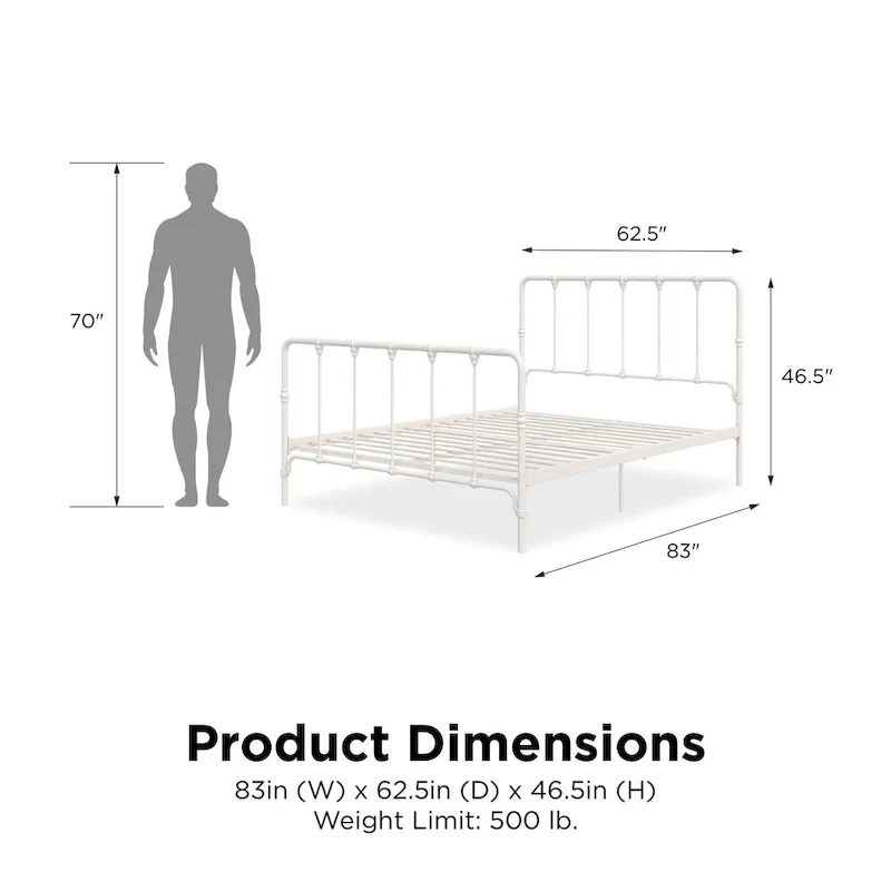 Avenue Greene Sandy Farmhouse Metal Bed