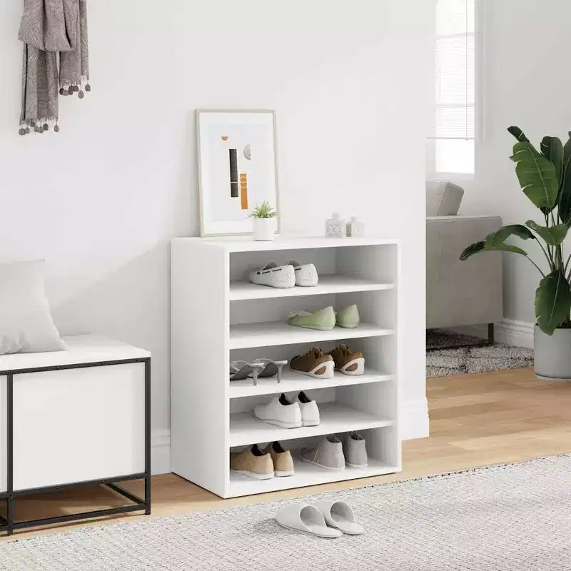 vidaXL Shoe Cabinet White Engineered wood Medium Shoe Cabinet