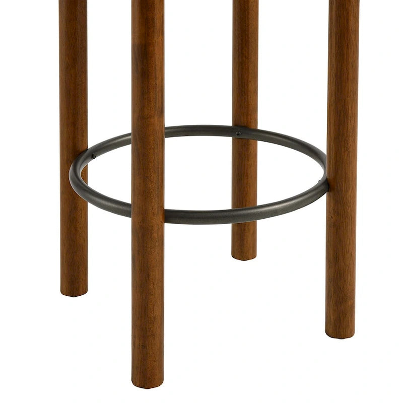 Boucle Fabric Counter Stools - Set of 2