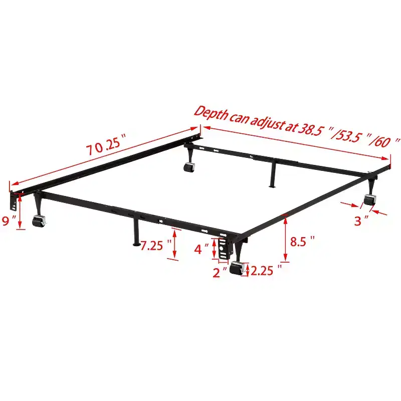 Kings Brand Furniture Twin/Full/Queen Metal Bed Frame