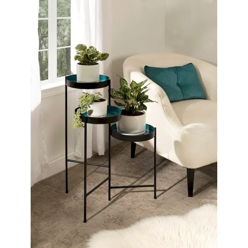 Metal 3-tier Modern Plant Stand - 16x21x30