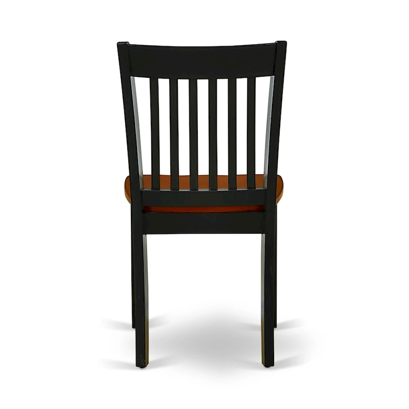 East West Furniture Dining Set- a Rectangle Dining Table and Kitchen Chairs, Black & Cherry (Pieces Option)