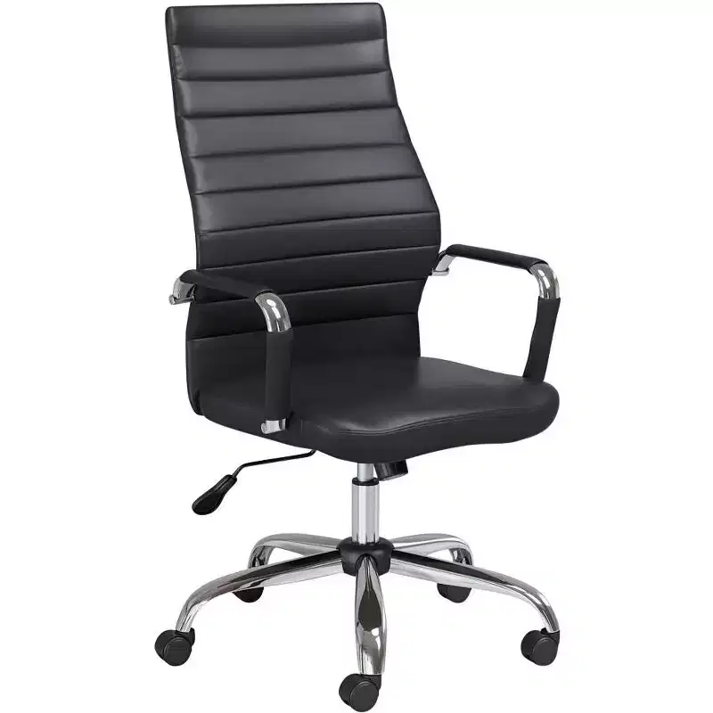Studio 55D Primero Black Faux Leather Adjustable Office Chair