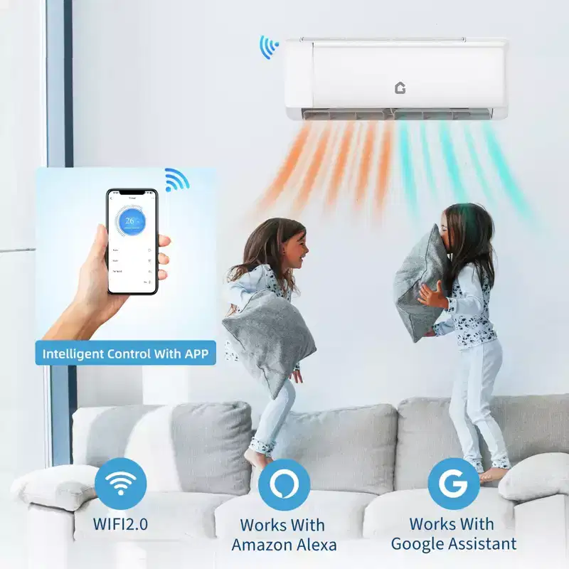 9000 BTU Mini Split Ac/Heating System 18.5 SEER2 Air Conditioner Ductless Heat Pump