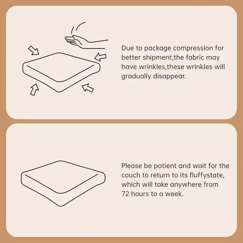 146 U-Shaped Modular Sofa Flannelette 4-Seater Ottoman Buckle No Assembly Cream