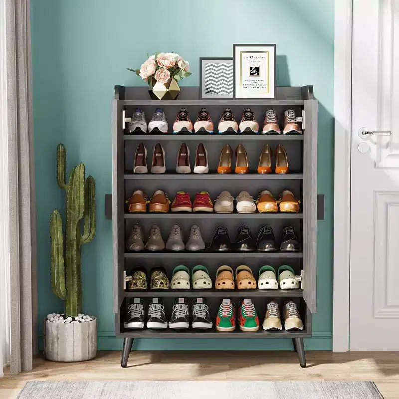 Tribesigns 7-Tier Wooden Shoe Cabinet