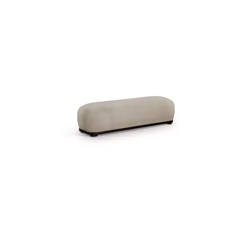 Chenille Fabric Upholstered Bench – Calum Style, Modern Bedroom Accent