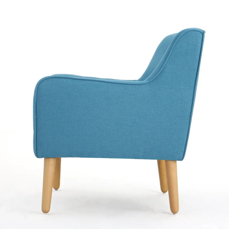 Upholstered Button-Tufted Accent Chair with Iron Hairpin Legs