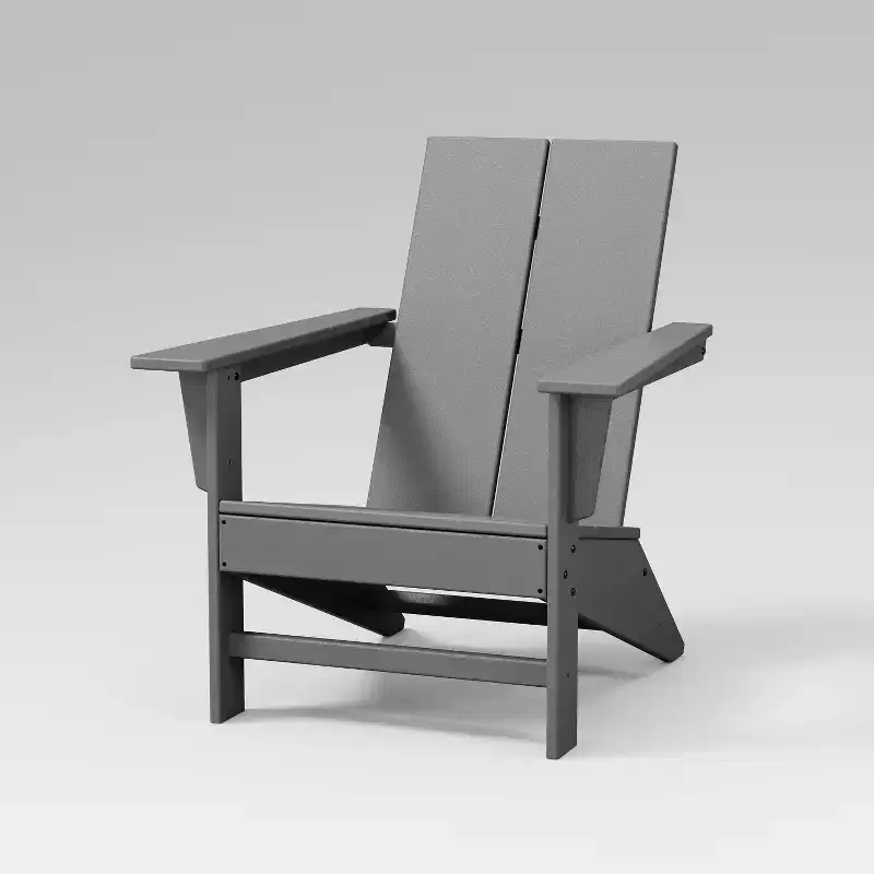POLYWOOD Moore Outdoor Adirondack Patio Accent Chair Slate Gray