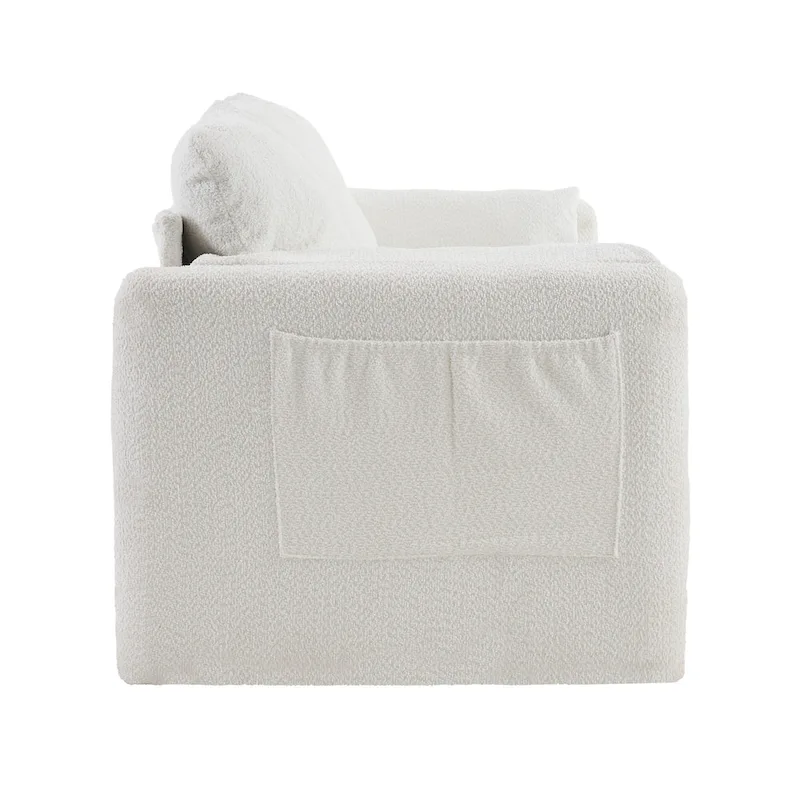 3-Seater Sofa 77 Chenille Couch - Plush Triple Seater Sofa with High-Density Foam Cushions, Deep Seat Living Room Couch