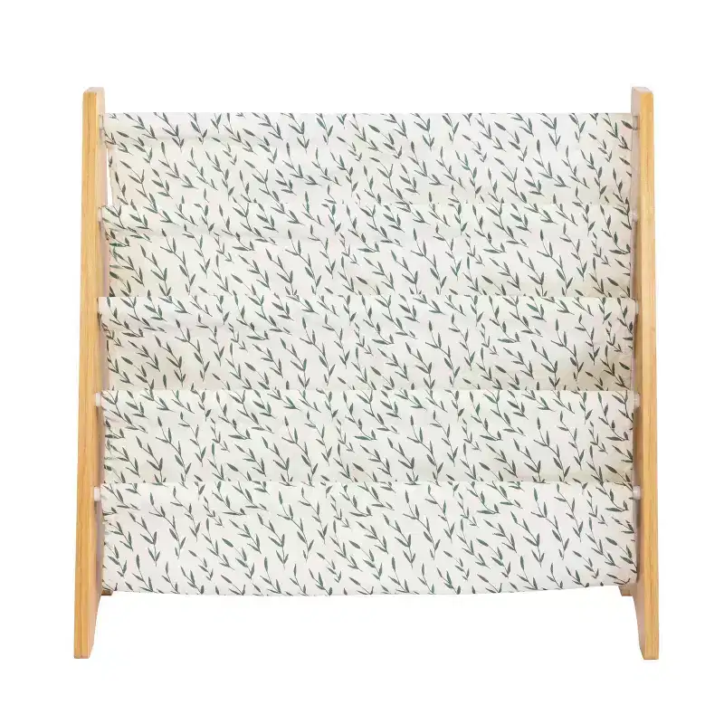 Humble Crew Kids' Spring Kids 4 Tier Bookrack Natural Wood: MDF Frame, 4 Shelves, 24" H, 25" W, 11" D, Ages 2+
