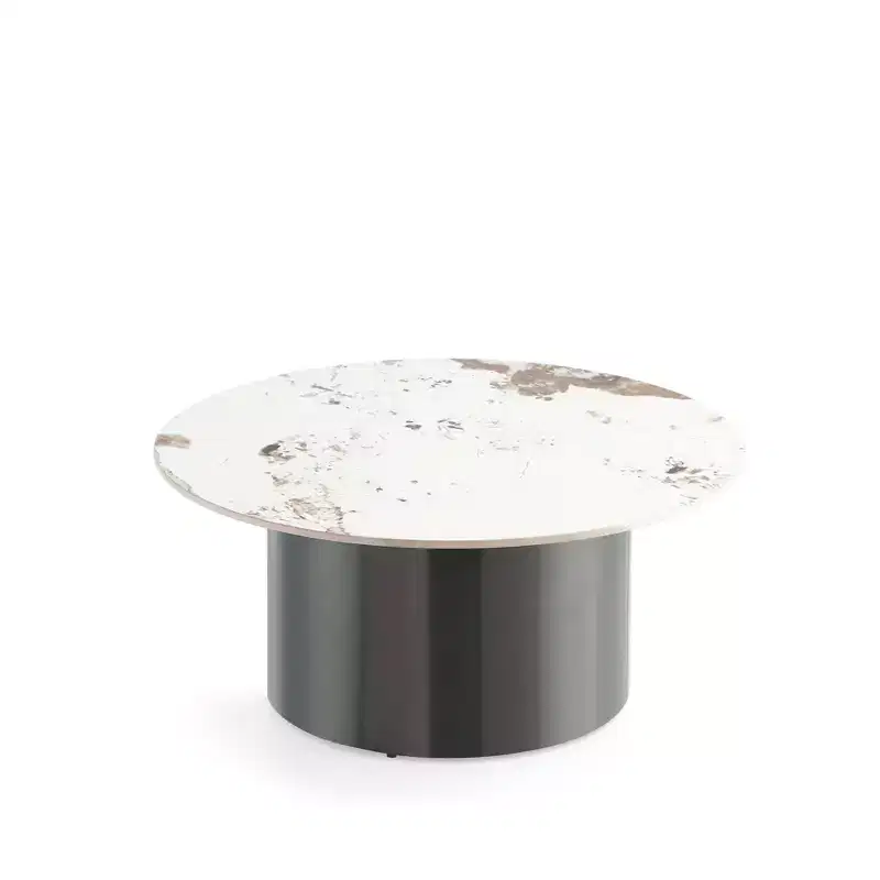Manhattan Comfort Alondra Sintered Stone Top Coffee Table Black