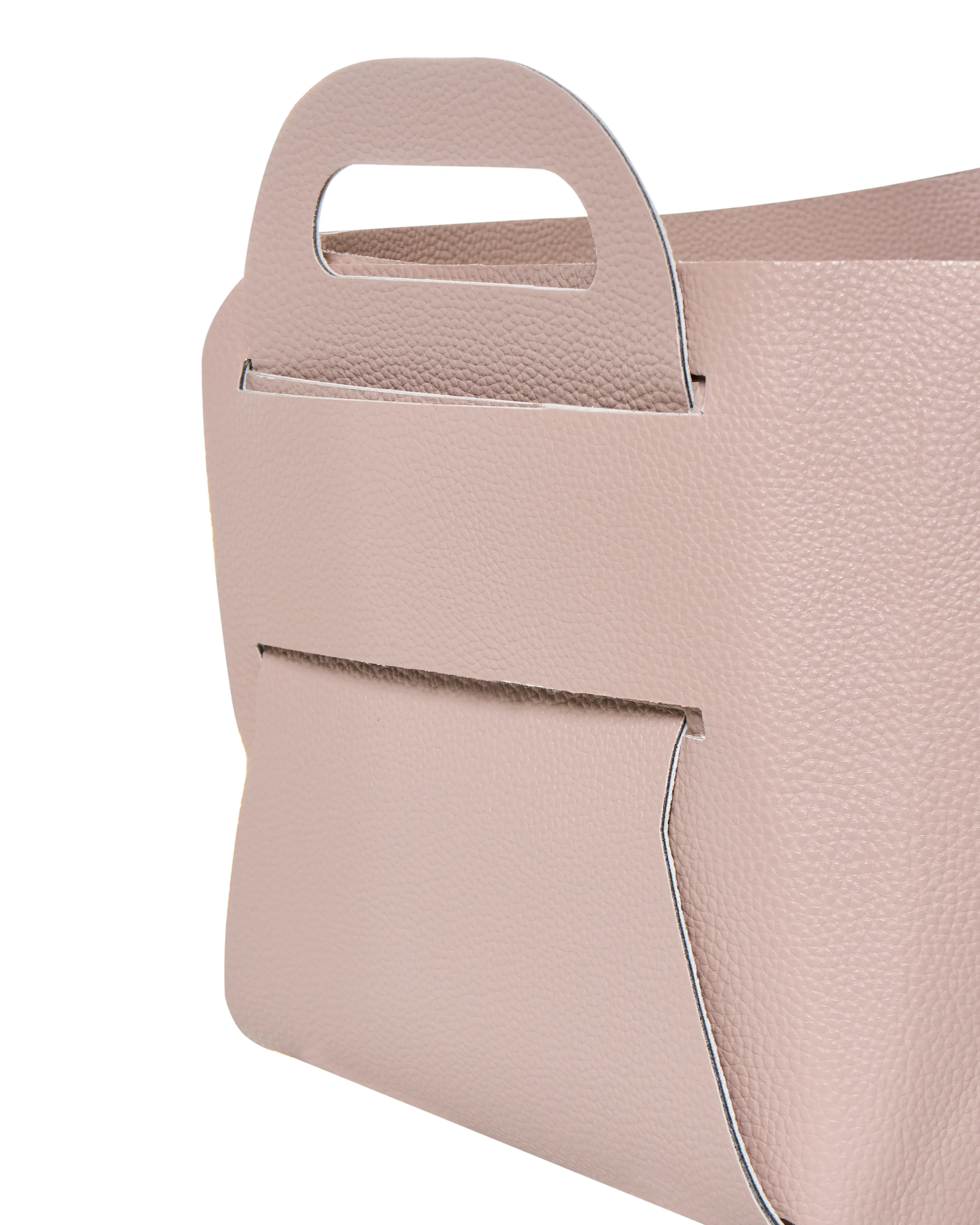 Set di 2 cestini Pelle sintetica Rosa pastello