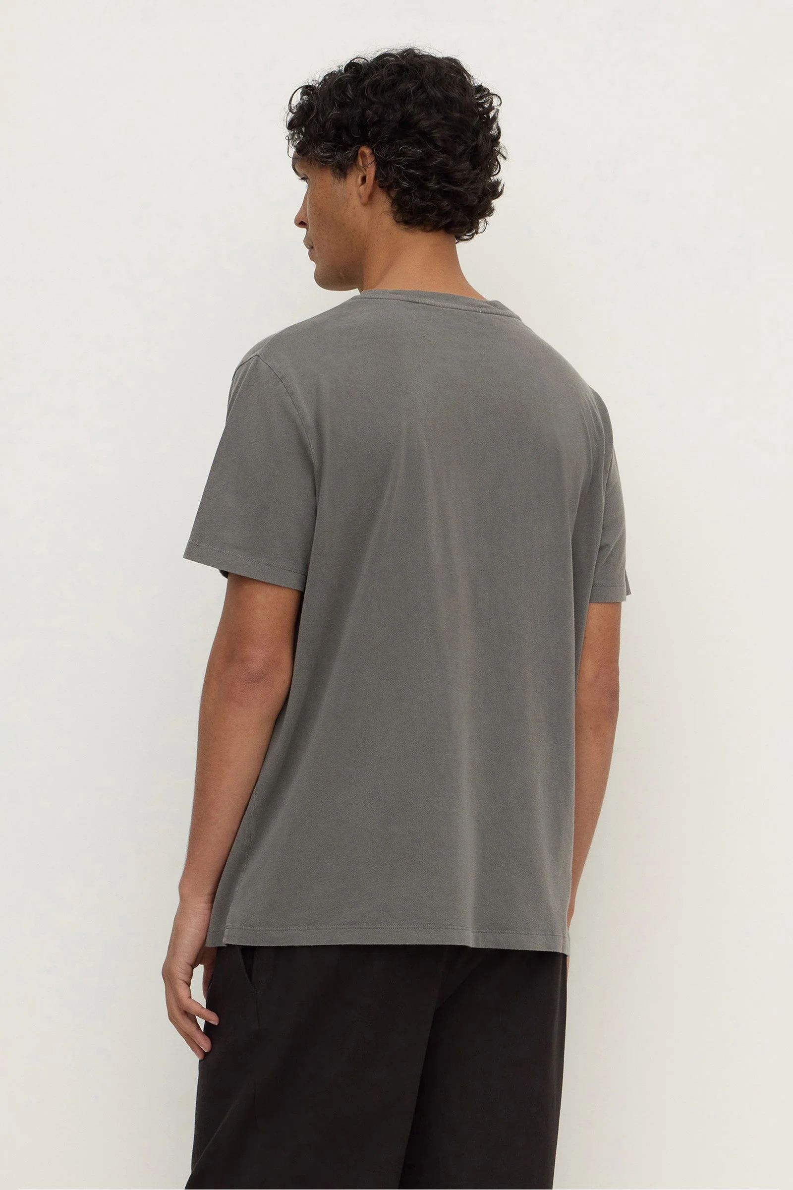 Washed Charcoal Pigment Dyed Cotton Tee