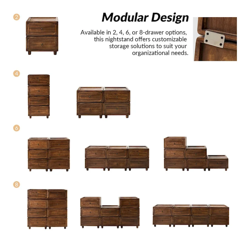 Greg Transitional 2 - Drawer Nightstand with Multiple Configurations by HULALA HOME