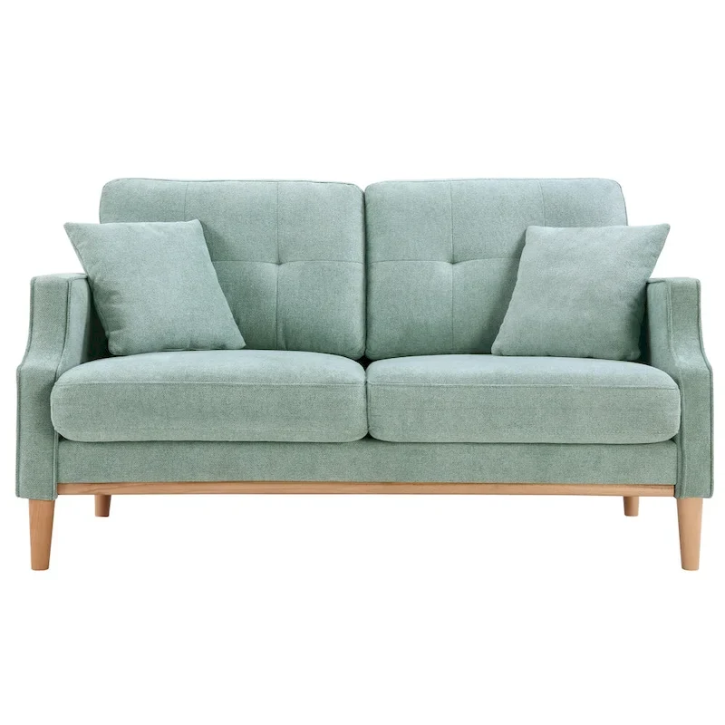 Fabric 2 Seater Loveseat Sofa with USB Charge