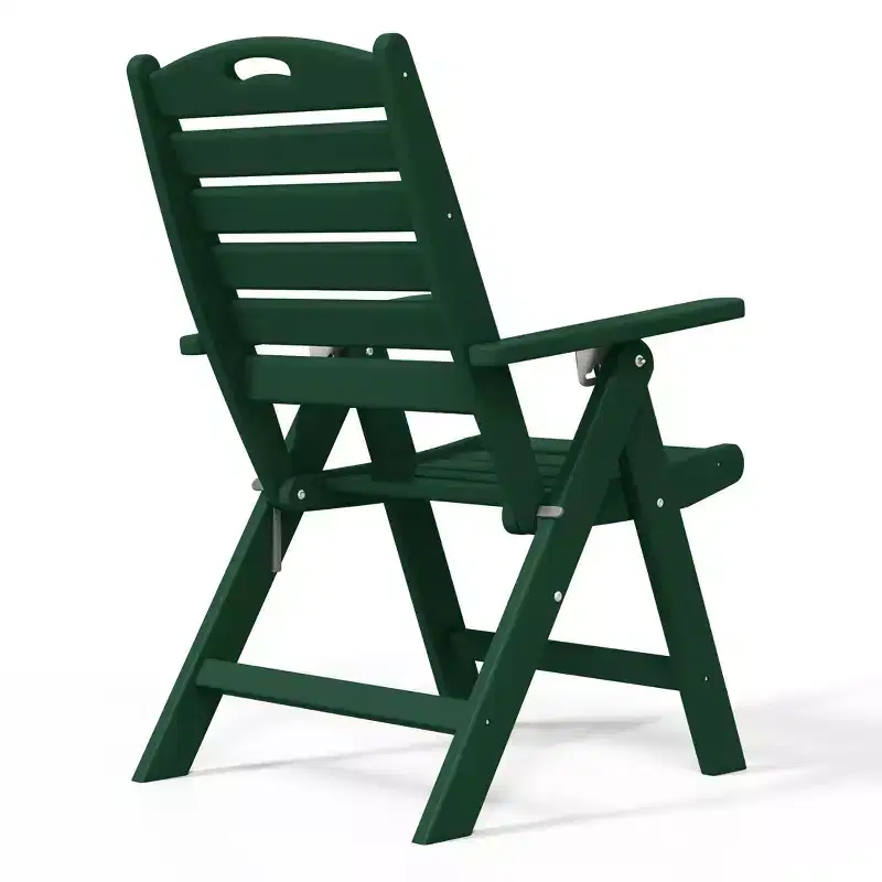 WestinTrends Malibu HDPE Adjustable Highback Folding Patio Dining Chair