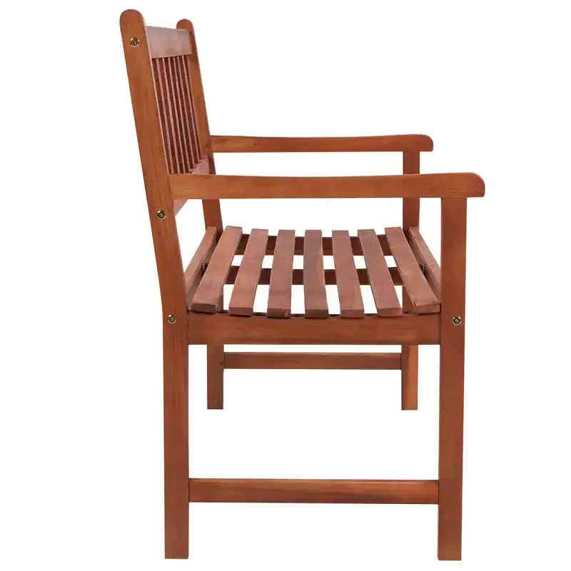 Garden Bench Light brown, Anthracite cushion