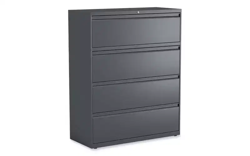 Alera Lateral File, 4 Legal/Letter/A4/A5-Size File Drawers, Charcoal, 42 x 18.63 x 52.5