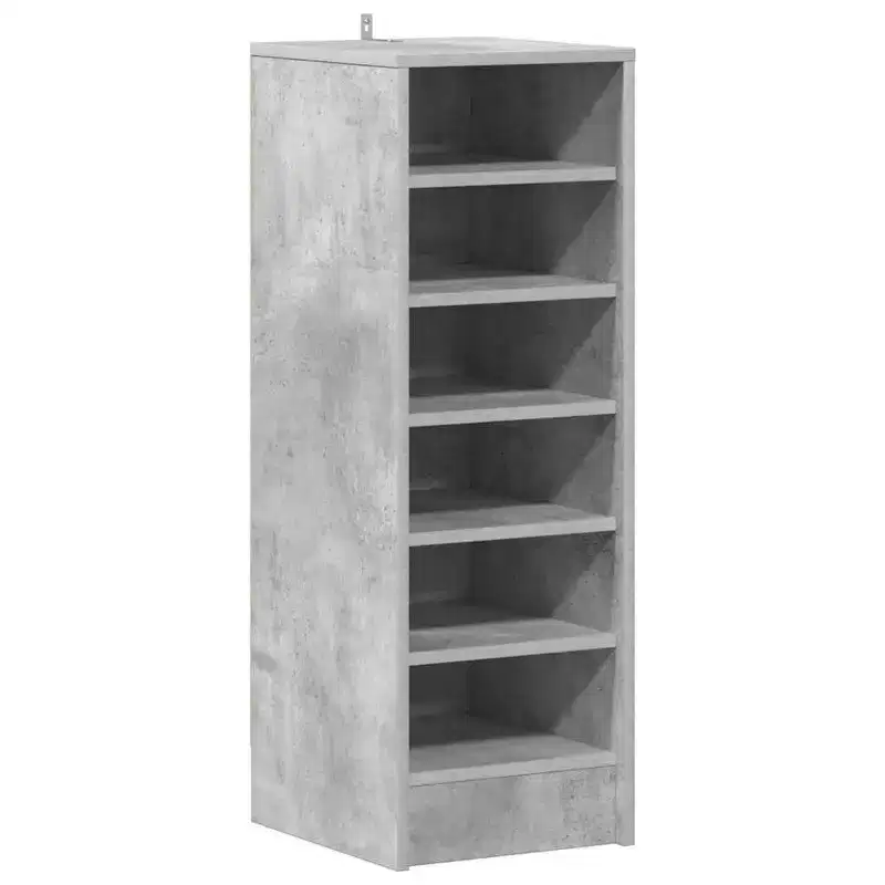 vidaXL Shoe Cabinet Concrete Grey Engineered wood Medium Shoe Cabinet