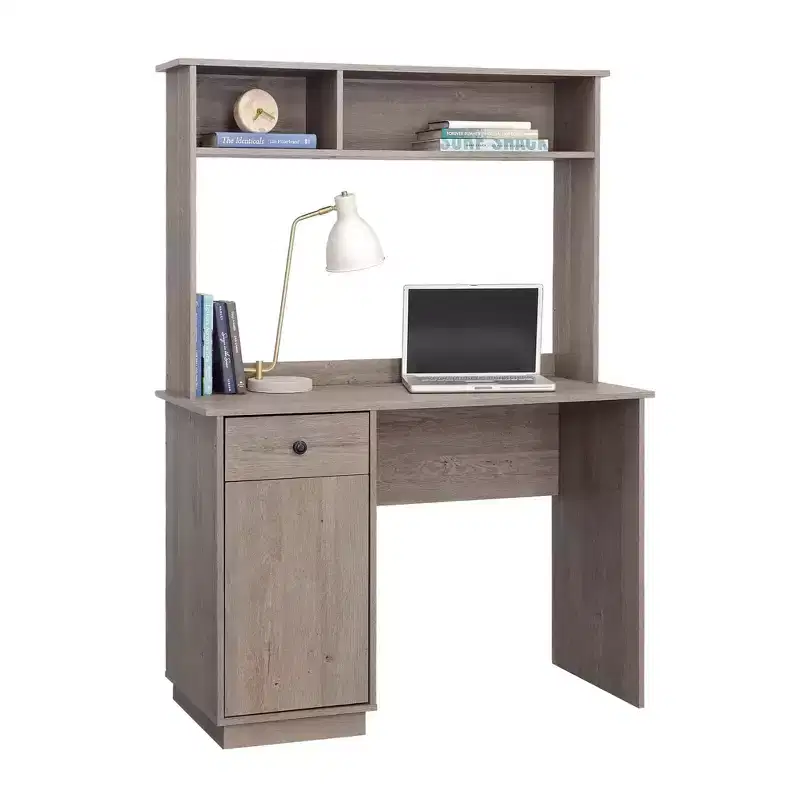 60H Wood Desk with Hutch