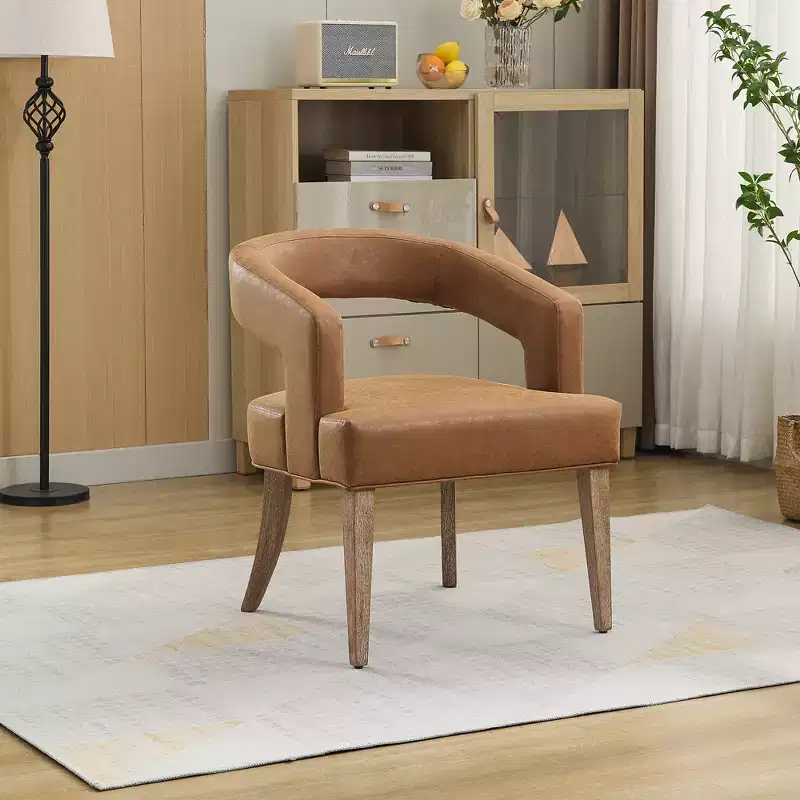 Modern Barrel Upholstered Dining Chairs for Dining Room