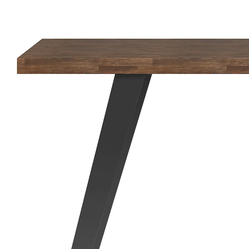 WYNDENHALL Mitchell SOLID ACACIA WOOD Modern Industrial 54 inch Wide Flat Top Desk