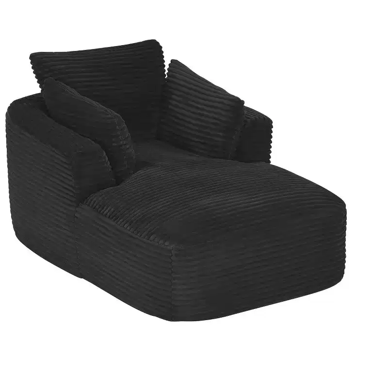 Single Full-compressed Sofa, Ultra Soft Coarse Grain Corduroy Recliner, Sleeper Couch with Seat Cushion with Spring Wrap, No Assembly