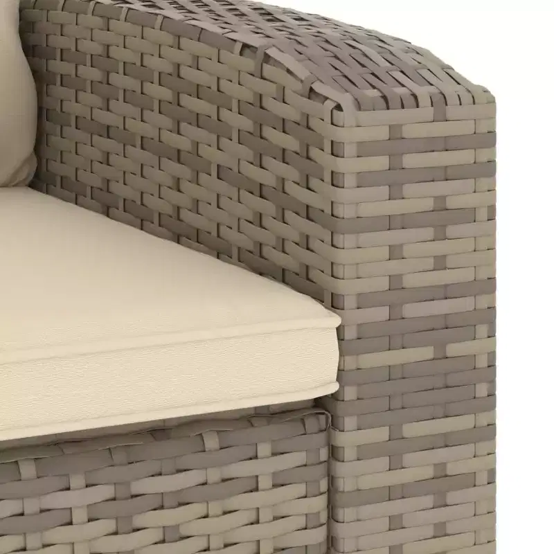 vidaXL Garden Reclining Chair PE Rattan Single Sofa