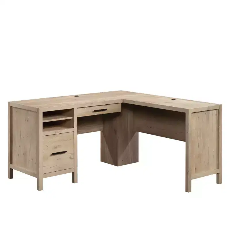 2 Drawer L Shaped Desk Prime Oak