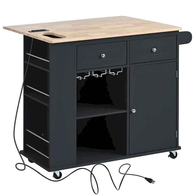 Kitchen Island with Power Outlet