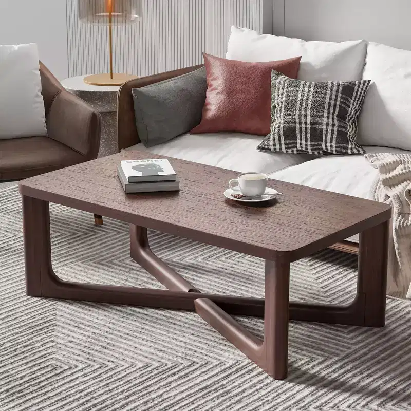 PexFix Rectangle Solid Wood Coffee Table for Living Room End Table