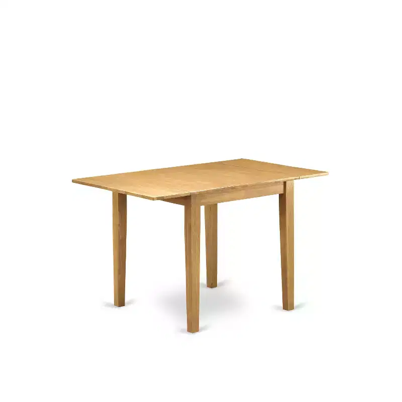 HomeStock Oak Finish Dining Set Mid-Century Style 1234