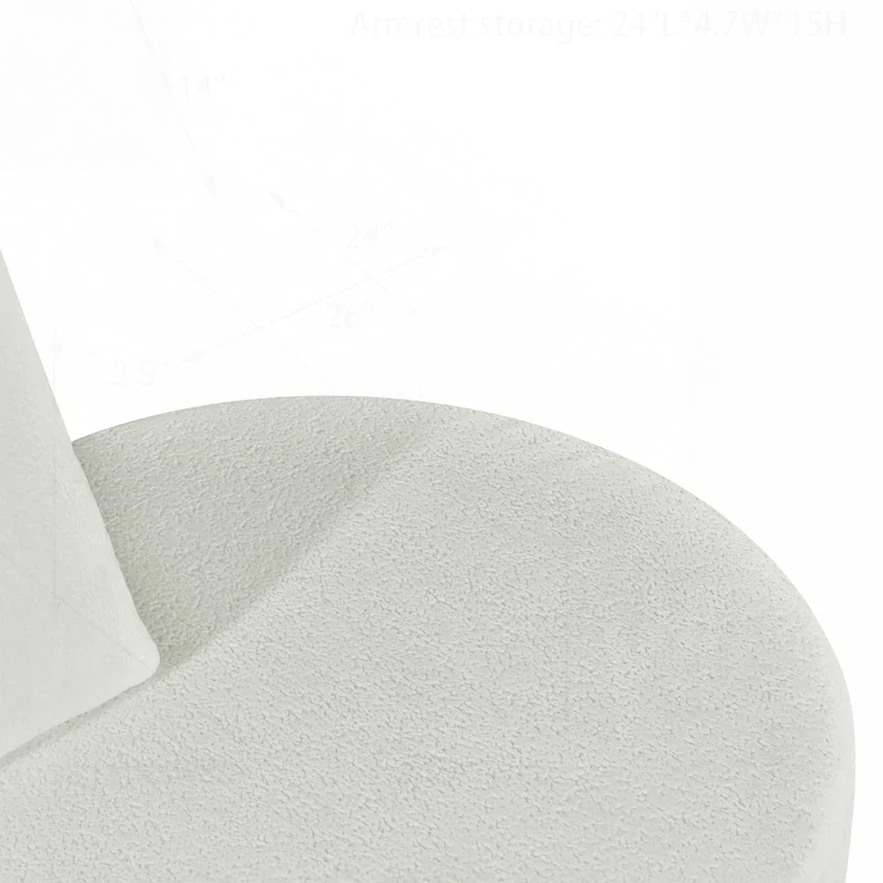 Modern Curved Sectional Sofa with High-Quality Upholstery and Spacious Seating
