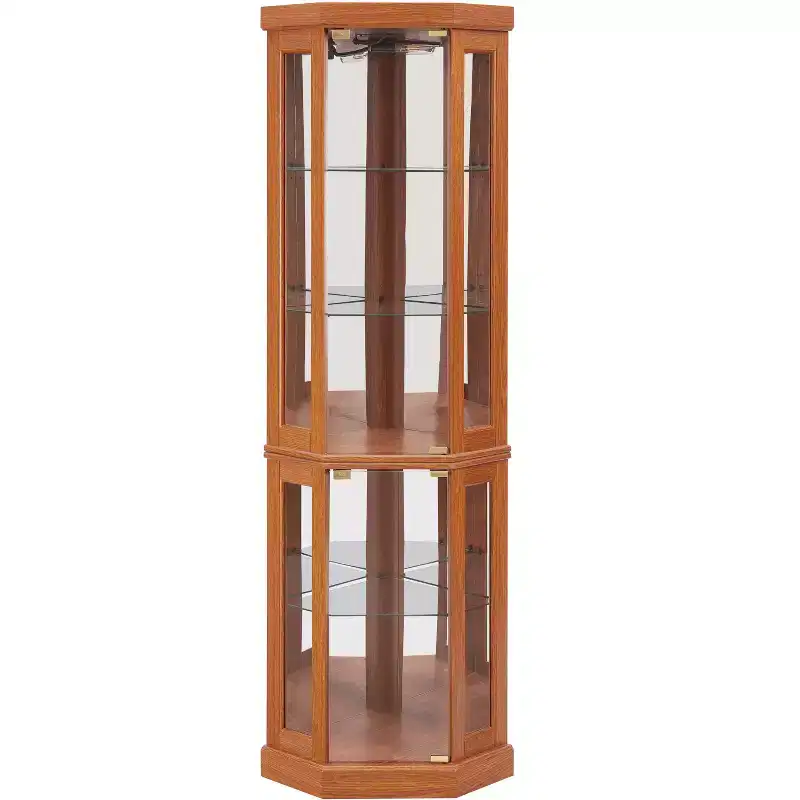 MAYEERTY Kitchen Corner Cabinet MDF+Wood Veneer Adjustable Shelves Space-Saving