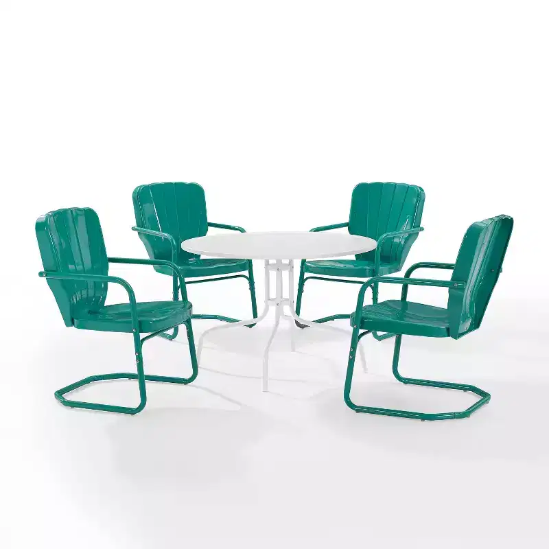 Ridgeland 5pc Outdoor Dining Set - Turquoise - Crosley