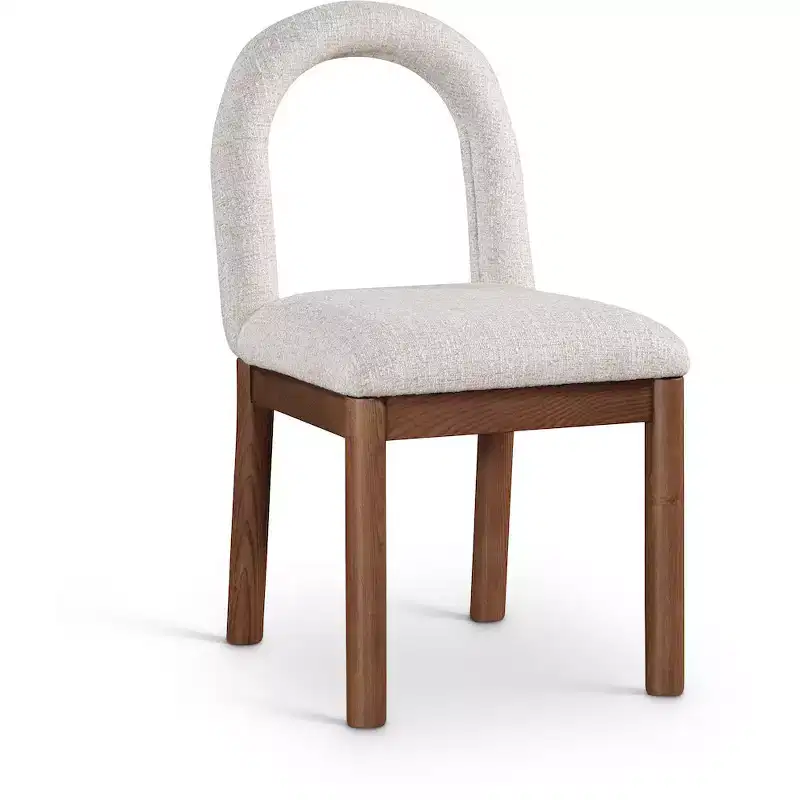 Linen Textured Fabric Dining Chair