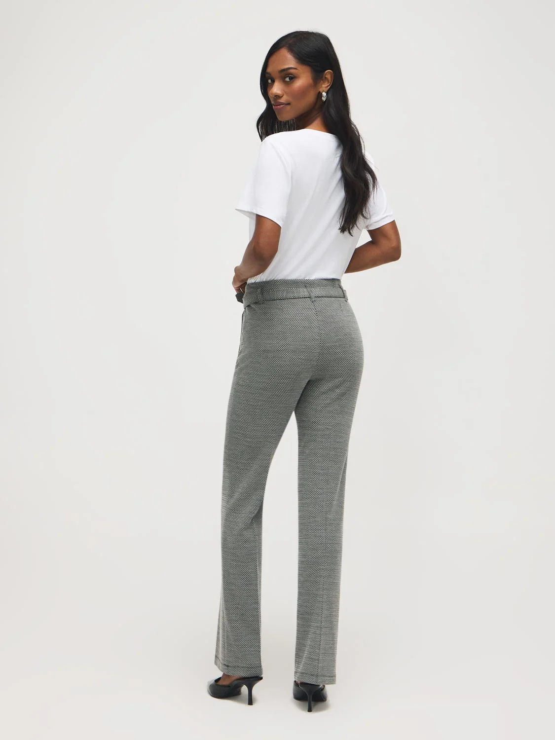 Jacquard Flare Leg Pants