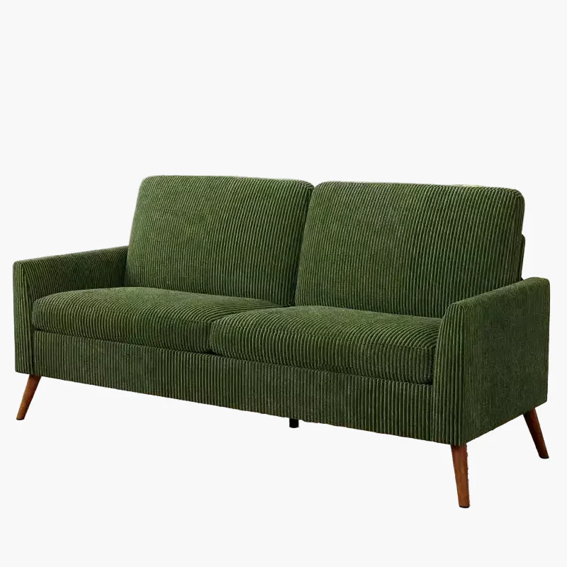 Loveseat Sofa, Memory Foam Cushion with Tool-Free Setup, Mid-Century Modern Design for Small Spaces