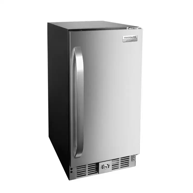 Frigidaire 2.9 cu ft Build In Under Counter Freezerless Refrigerator Stainless Steel Finish: ETL Listed, 3 Glass Shelves, 1 Year Warranty