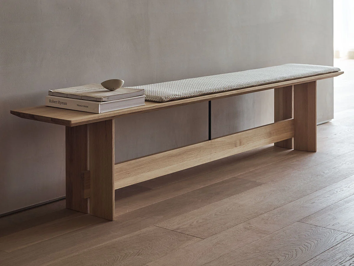 Low, long bench