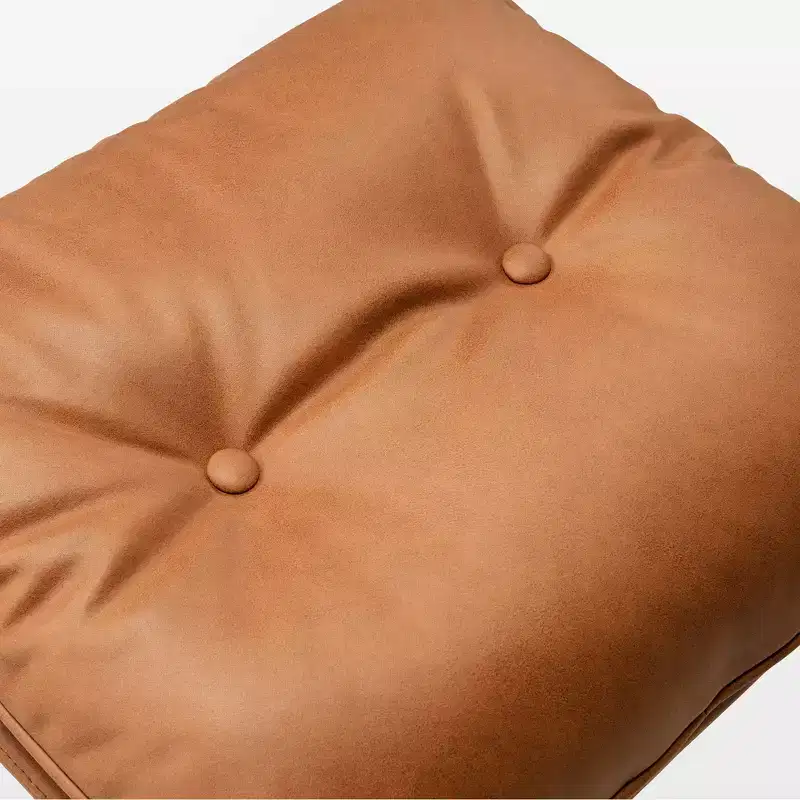 EUREKA ERGONOMIC Camden, Tufted Upholstered Ottoman,19.69 W x 16.93 D x 16.54 H,Brown