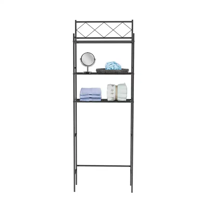 Metal Over-the-Toilet Space Saver Organizer with 3 Shelves