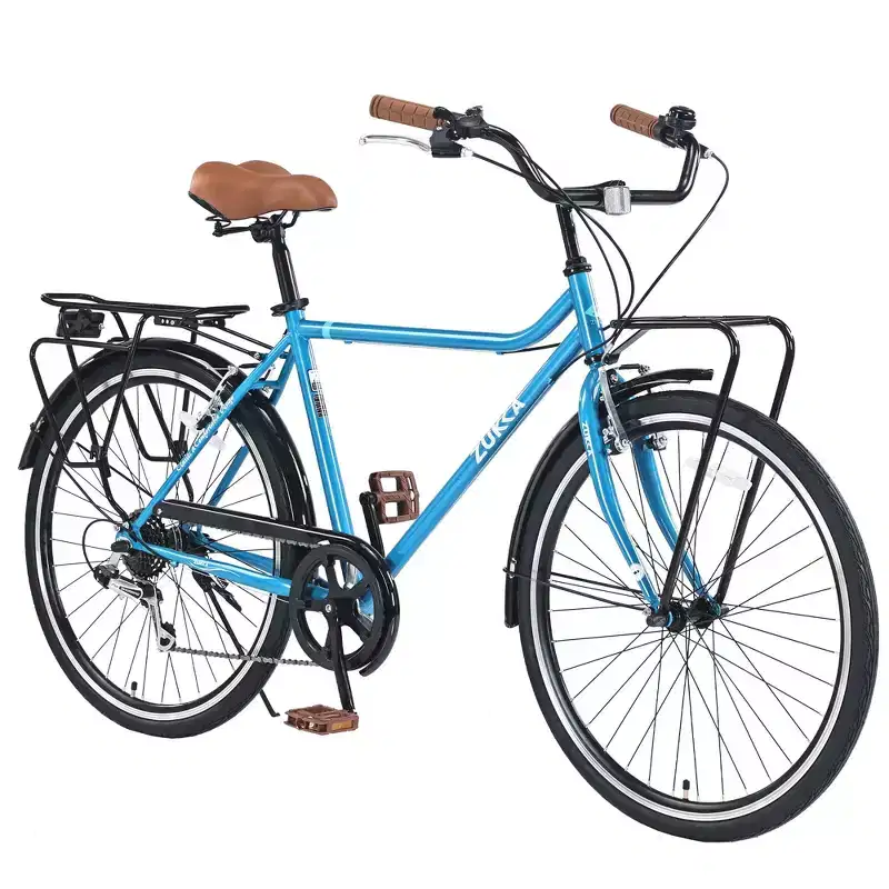 Okak 26IN Vintage Cruiser Bikes with Metal Stand, Adult Commute Bike with Metal Frame and Chain Guard, Bicycle for Commuting, Travel