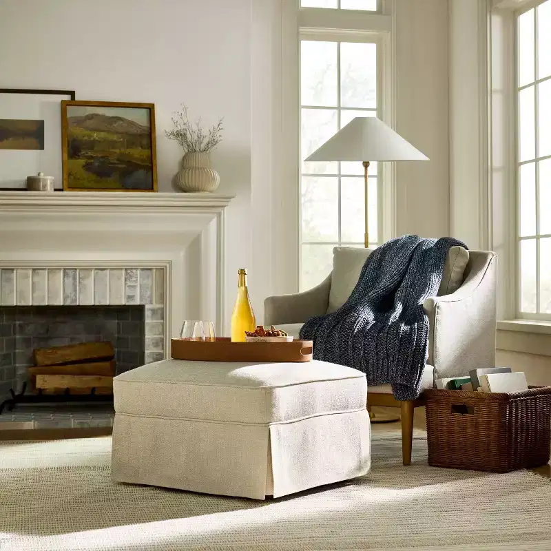 Vivian Park Ottoman - ™ designed with