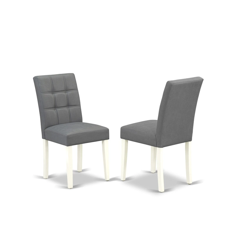 East West Furniture Dinette Set Includes a Rectangle Kitchen Table and Chairs, Linen White (Pieces Options)