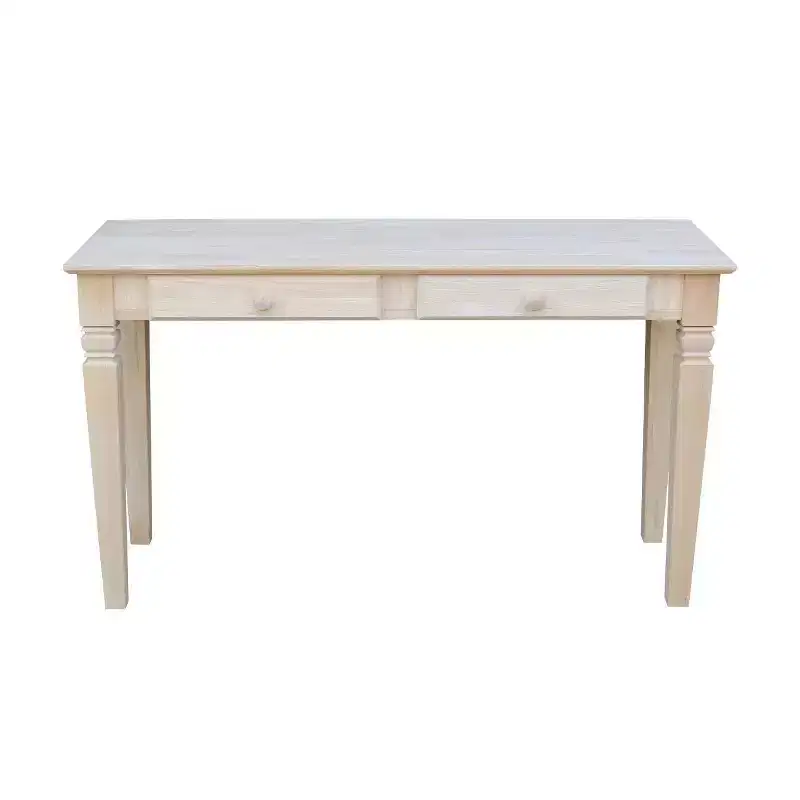 Java Console Table with 2 Drawers Unfinished - International Concepts